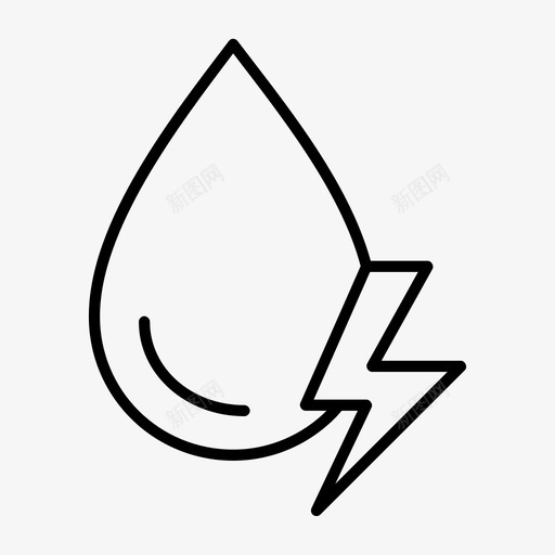 水力发电drop生态图标svg_新图网 https://ixintu.com drop 水力发电 生态 能源 能量薄