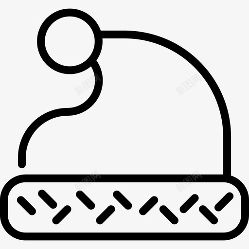 冬季帽圣诞节24直纹图标svg_新图网 https://ixintu.com 冬季帽 圣诞节24 直纹