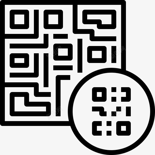 二维码扫描技术图标svg_新图网 https://ixintu.com 二维码 扫描 技术 购物和商务二维码