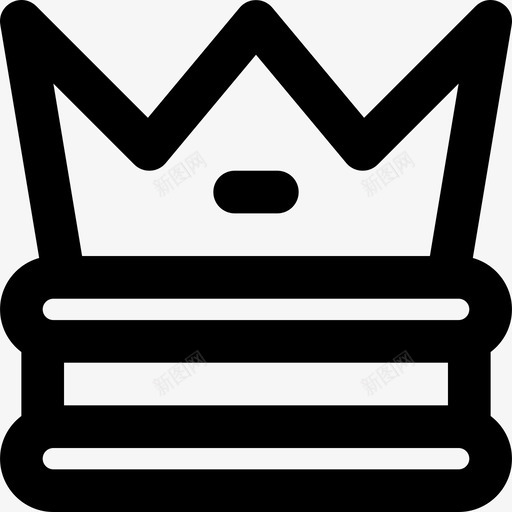 皇冠中世纪6轮廓图标svg_新图网 https://ixintu.com 中世纪6 皇冠 轮廓