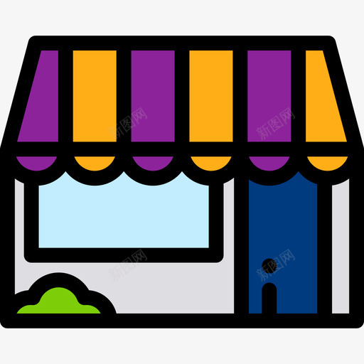 商店城市元素7线性颜色图标svg_新图网 https://ixintu.com 商店 城市元素7 线性颜色