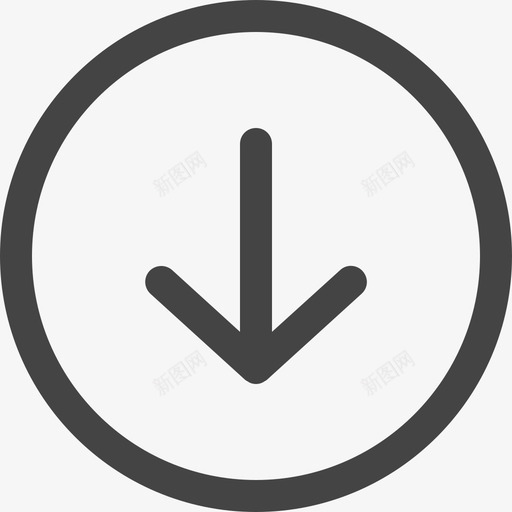 箭头向下-圆形svg_新图网 https://ixintu.com 箭头向下-圆形 arrows_down_circle 简约 圆润