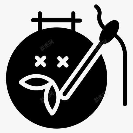 刺绣十字绣装饰图标svg_新图网 https://ixintu.com 刺绣 十字绣 手工刺绣 手工缝制 爱好和兴趣字形图标 装饰