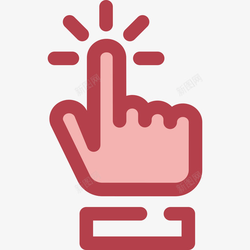 点击网络9红色图标svg_新图网 https://ixintu.com 点击 红色 网络9