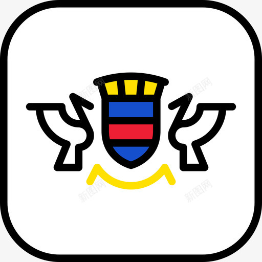 圣巴特旗帜系列6圆形方形图标svg_新图网 https://ixintu.com 圆形方形 圣巴特 旗帜系列6