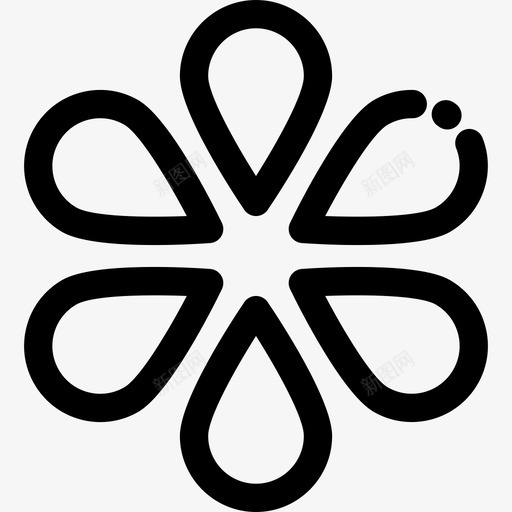 花春天的象征直线图标svg_新图网 https://ixintu.com 春天的象征 直线 花