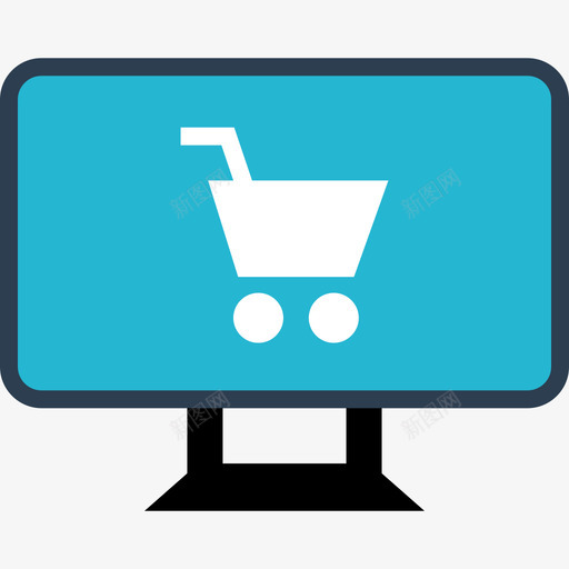 网店购物销售持平图标svg_新图网 https://ixintu.com 持平 网店 购物销售