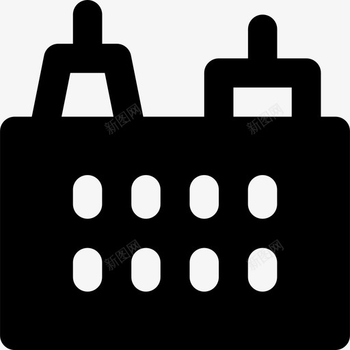 新闻媒体6号楼实心图标svg_新图网 https://ixintu.com 实心 新闻媒体6号楼