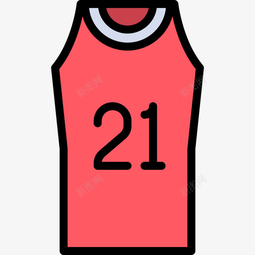 篮球运动衫衣服23线性颜色图标svg_新图网 https://ixintu.com 篮球运动衫 线性颜色 衣服23