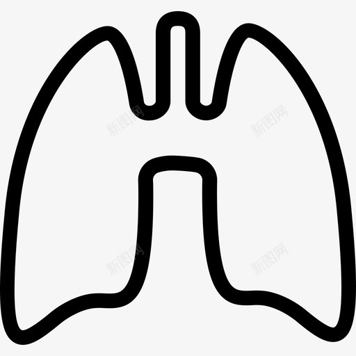 肺医学26线性图标svg_新图网 https://ixintu.com 医学26 线性 肺