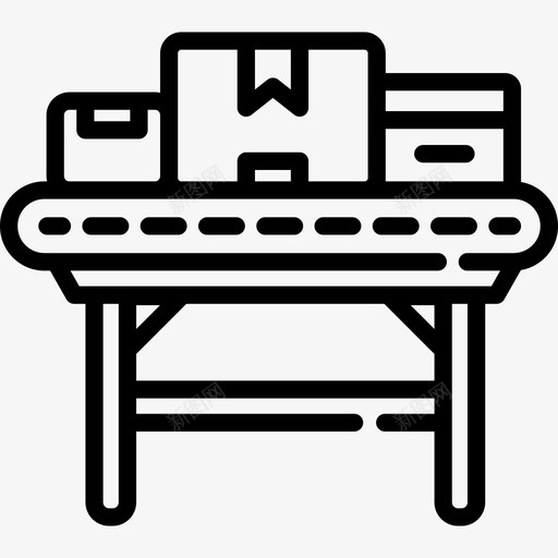 输送机工业过程3线性图标svg_新图网 https://ixintu.com 工业过程3 线性 输送机