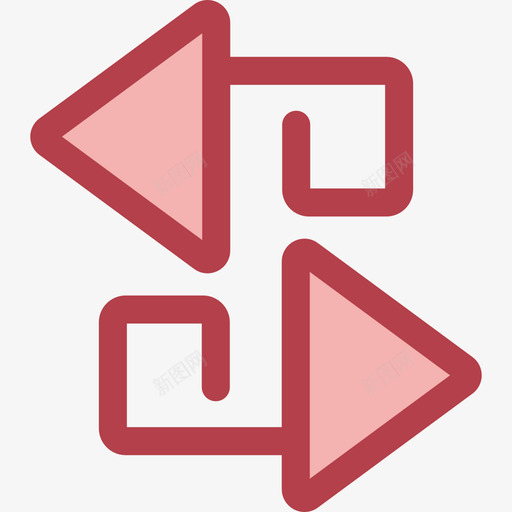 排序箭头9红色图标svg_新图网 https://ixintu.com 排序 箭头9 红色