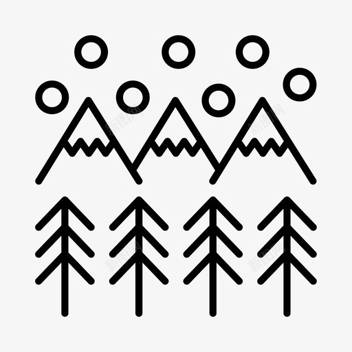 雪高山北极图标svg_新图网 https://ixintu.com 冬天 北极 滑雪胜地 雪 高山