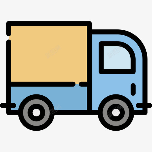 送货车发货6线颜色图标svg_新图网 https://ixintu.com 发货6 线颜色 送货车