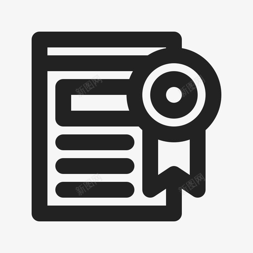 证书奖励奖章图标svg_新图网 https://ixintu.com 优胜者 奖励 奖章 奖赏 证书
