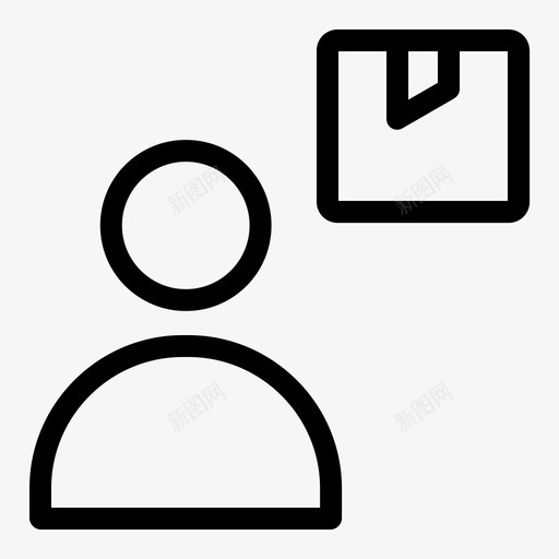 快递盒子男孩图标svg_新图网 https://ixintu.com 包裹 快递 物流 男孩 盒子 简介