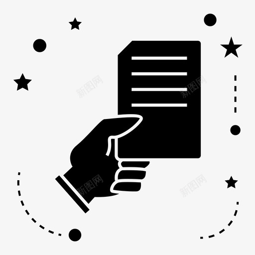 文件集手纸图标svg_新图网 https://ixintu.com 手 文件集 文本 显示 纸 财务