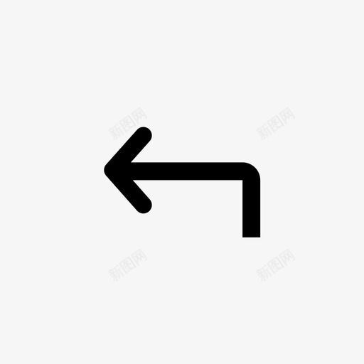 左箭头后退向左移动图标svg_新图网 https://ixintu.com 后退 向左移动 回复 基本设计8轮廓笔划 左箭头