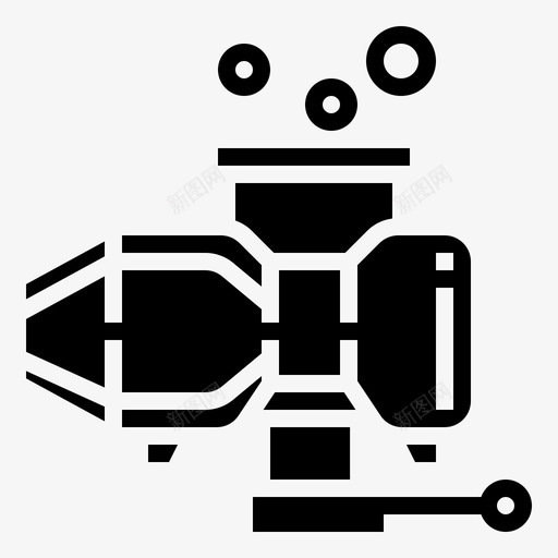 进料旋风分离器装置图标svg_新图网 https://ixintu.com 彩弹和bb枪标志 旋风分离器 系统 装料 装置 进料