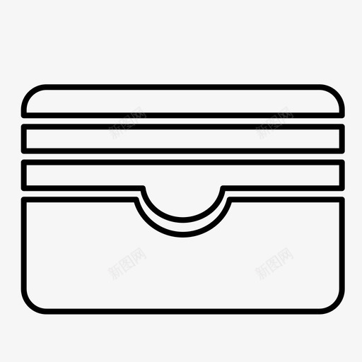 卡片夹皮革尖头图标svg_新图网 https://ixintu.com 卡片夹 尖头 工具 皮革 皮革轮廓 钱包