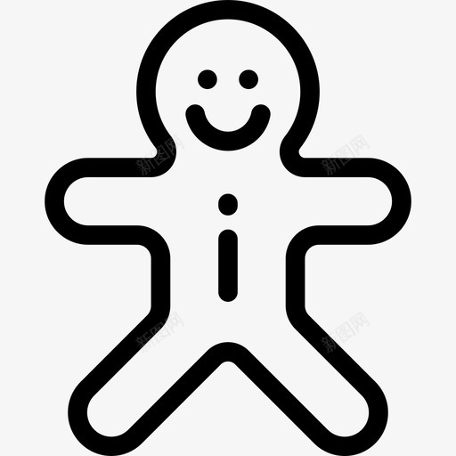 姜饼人圣诞37直系图标svg_新图网 https://ixintu.com 圣诞37 姜饼人 直系