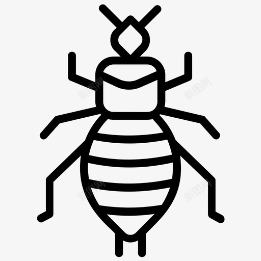 跳蚤昆虫害虫图标svg_新图网 https://ixintu.com 害虫 昆虫 昆虫线图标 沙蚤 虱子 跳蚤