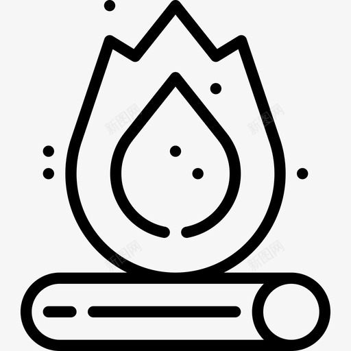 BonfireHoli线性图标svg_新图网 https://ixintu.com Bonfire Holi 线性