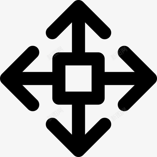 移动箭头19轮廓图标svg_新图网 https://ixintu.com 移动 箭头19 轮廓