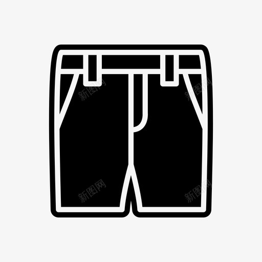 短裤牛仔时尚图标svg_新图网 https://ixintu.com 夏季 时尚 时尚类别字形 牛仔 短裤 裤子