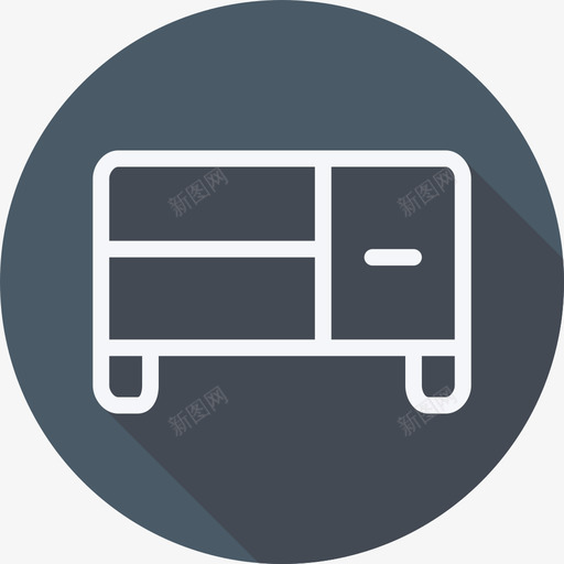衣柜家用电器和家具2件圆形图标svg_新图网 https://ixintu.com 圆形 家用电器和家具2件 衣柜