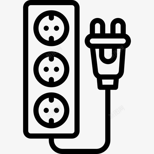 插座连接器电缆2线性图标svg_新图网 https://ixintu.com 插座 线性 连接器电缆2