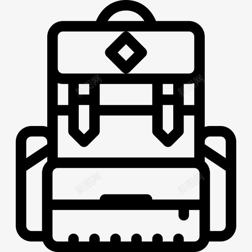 背包海滩和野营2线性图标svg_新图网 https://ixintu.com 海滩和野营2 线性 背包