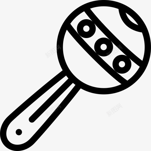 拨浪鼓学校和童年直系图标svg_新图网 https://ixintu.com 学校和童年 拨浪鼓 直系