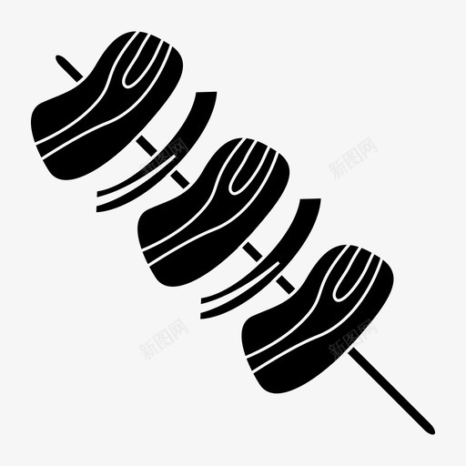 烧烤食物肉类图标svg_新图网 https://ixintu.com 派对 烧烤 肉类 食物