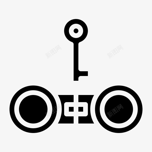 手铐钥匙锁图标svg_新图网 https://ixintu.com 手铐 警察 钥匙 锁