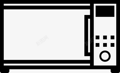 微波炉烹饪厨房图标svg_新图网 https://ixintu.com 厨房 厨房用具 工具 微波炉 技术 暖身食品 烹饪