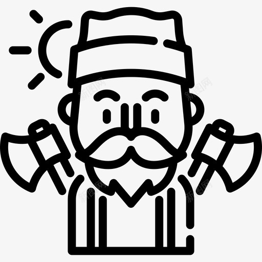 伐木工人职业和工作直系图标svg_新图网 https://ixintu.com 伐木工人 直系 职业和工作