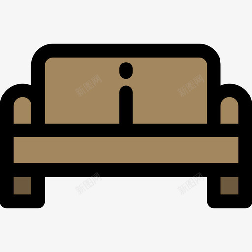 沙发家居用品13线性颜色图标svg_新图网 https://ixintu.com 家居用品13 沙发 线性颜色