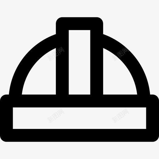 头盔建筑构造5线形图标svg_新图网 https://ixintu.com 头盔 建筑构造5 线形