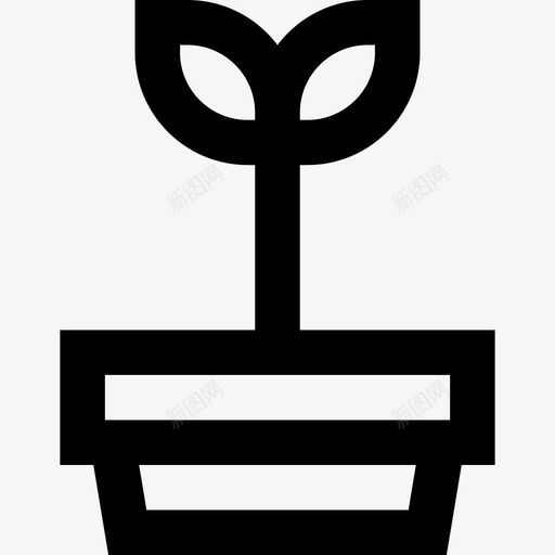 芽苗菜生态学22线状图标svg_新图网 https://ixintu.com 生态学22 线状 芽苗菜