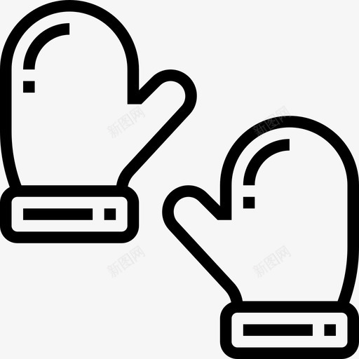 连指手套圣诞节43直系图标svg_新图网 https://ixintu.com 圣诞节43 直系 连指手套