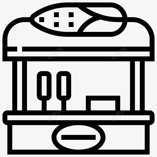 玉米店食品街道图标svg_新图网 https://ixintu.com 玉米店 玉米摊 蔬菜 街头食品和食品卡车路线 街道 食品