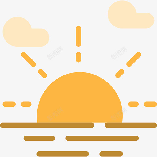日出天气预报平缓图标svg_新图网 https://ixintu.com 天气预报 平缓 日出