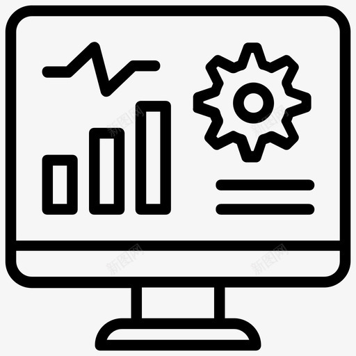 网页开发软件开发网页图标svg_新图网 https://ixintu.com 数据组织线图标 线框 网站模板 网页开发 网页设计 软件开发