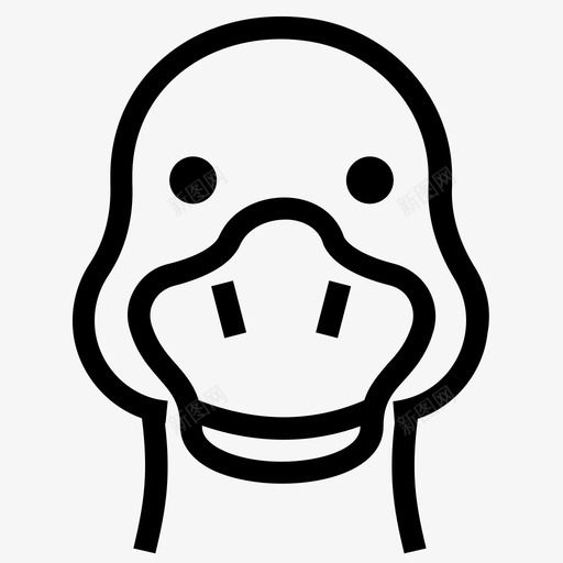 鸭脸鸭头鸭子图标svg_新图网 https://ixintu.com 水鸟 鸭头 鸭子图标 鸭脸 鸭脸图标