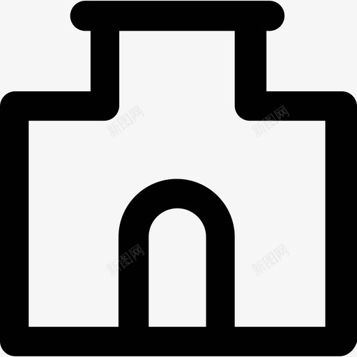 房子建筑物和家具粗体圆形图标svg_新图网 https://ixintu.com 建筑物和家具 房子 粗体圆形