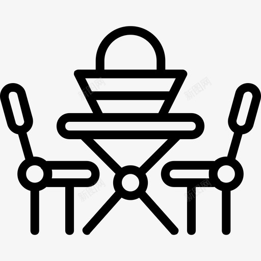 桌户外4直线图标svg_新图网 https://ixintu.com 户外4 桌 直线