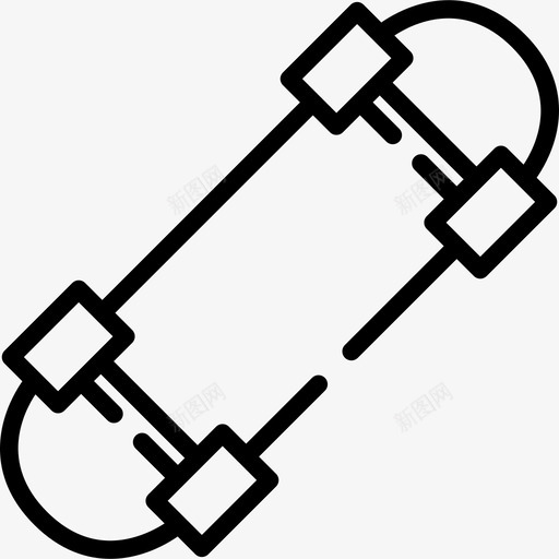 滑板运动10直线型图标svg_新图网 https://ixintu.com 滑板 直线型 运动10