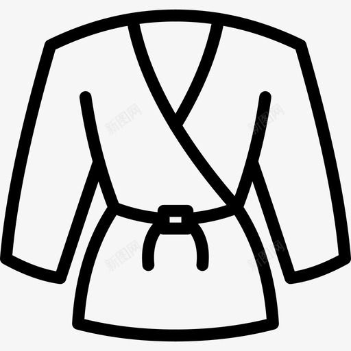和服配件柔道图标svg_新图网 https://ixintu.com 和服 柔道 空手道 运动 运动配件 配件