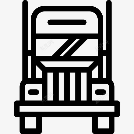 卡车运输8直线图标svg_新图网 https://ixintu.com 卡车 直线 运输8